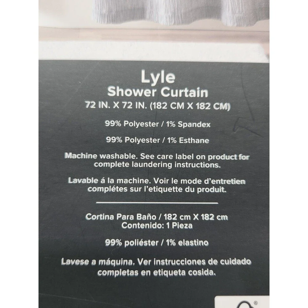 UGG Lyle Shower Curtain Navy Multicolor Stripe Polyester Spandex 72 In × 72 In